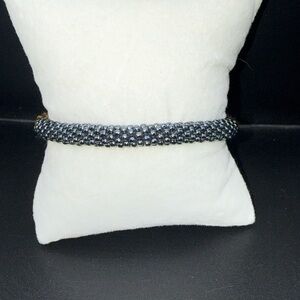 Beaded Rope Bracelet with gold accents